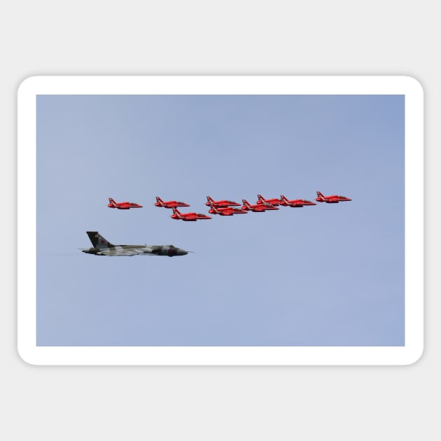 Red Arrows + Avro Vulcan Sticker by CGJohnson